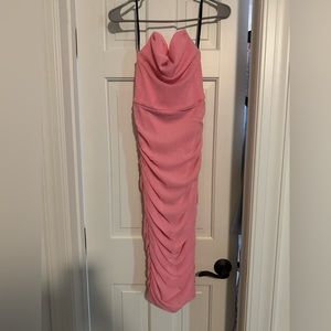 Pink midi dress